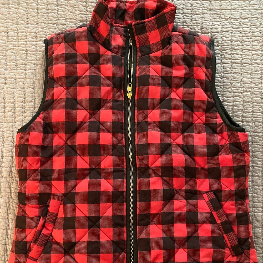Quilted Buffalo Plaid Vest